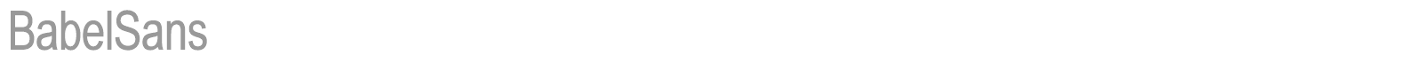 Babel Sans font preview