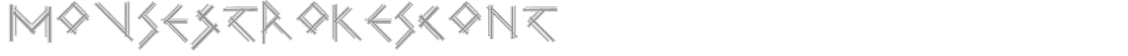 Mouse Strokes font preview