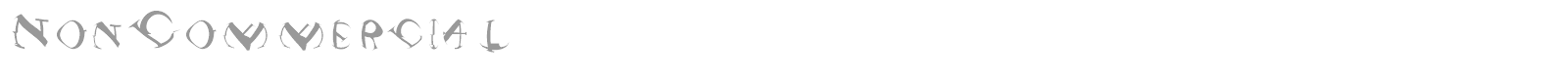 Non Commercial font preview