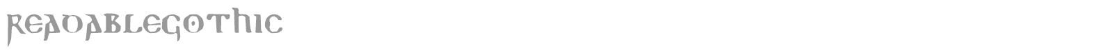 Readable Gothic font preview
