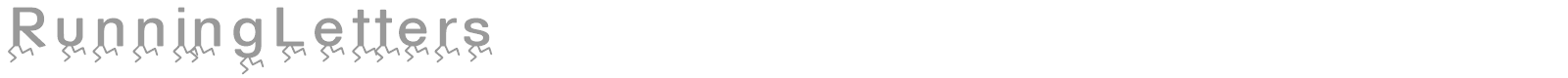 Running Letters font preview