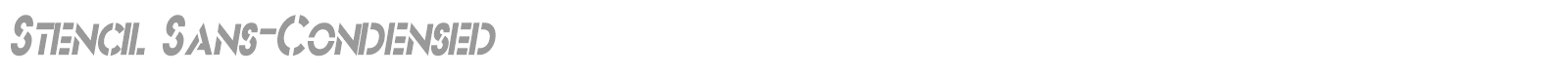 Stencil Sans font preview