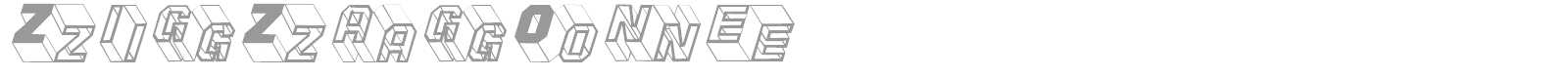 Zig Zag font preview