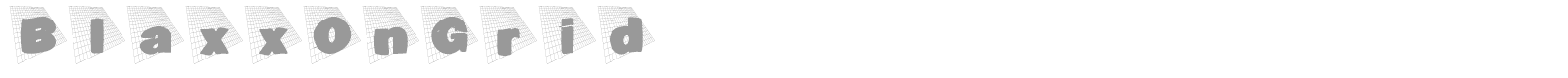Blaxx On Grid font preview