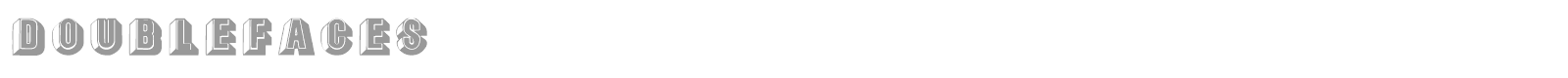 Double Faces font preview