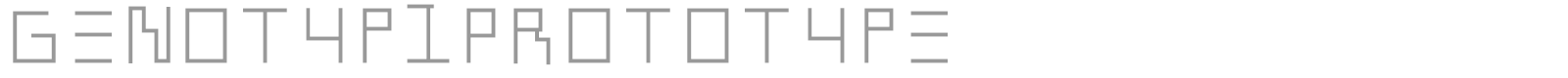 Genotypi Prototype font preview