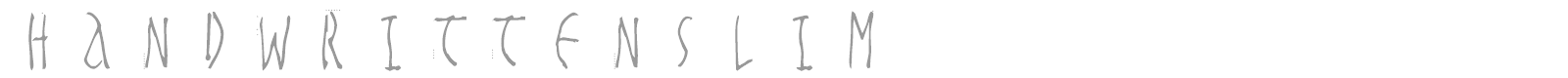 Handwritten Slim font preview