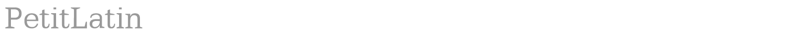 Petit Latin font preview