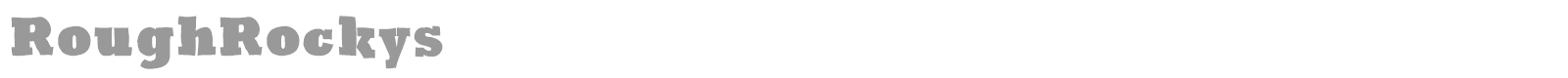 Rough Rockys font preview