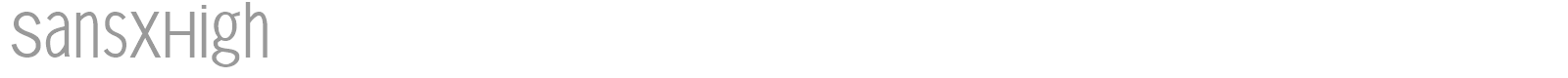 Sans X High font preview