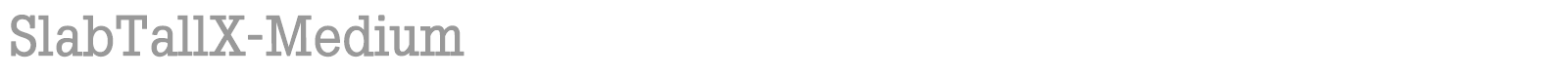 Slab Tall X font preview