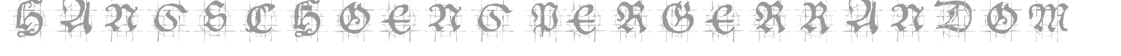 Hans Schoensp Random font preview