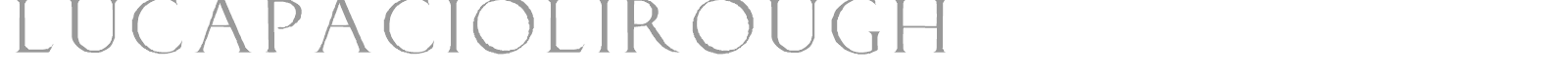Luca Pacioli Rough font preview