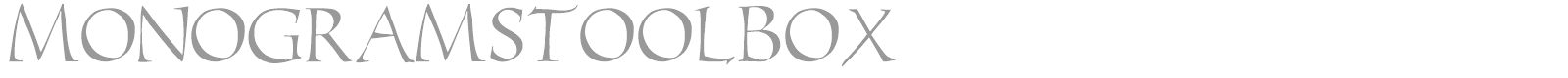 Monograms Toolbox font preview