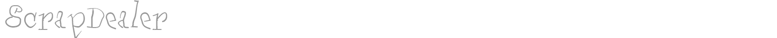 Scrap Dealer font preview
