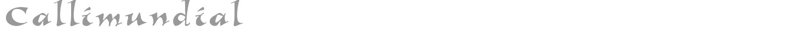 Callimundial font preview