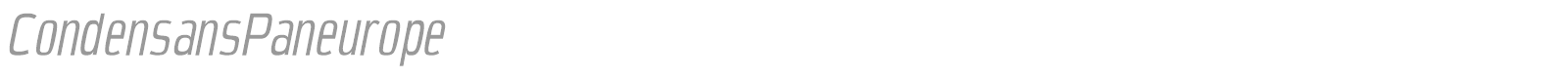 Condensans Paneurope font preview