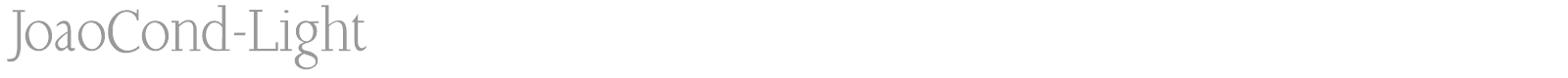 Joao Cond Light font preview