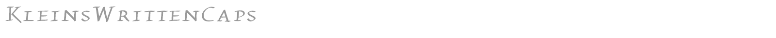 Kleins Written Caps font preview