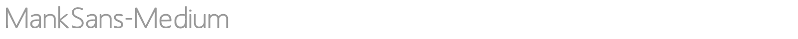 Mank Sans font preview
