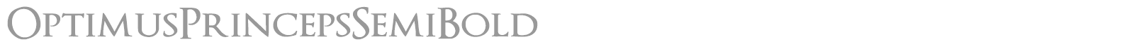 Optimus Princeps font preview