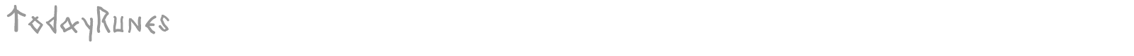Today Runes font preview