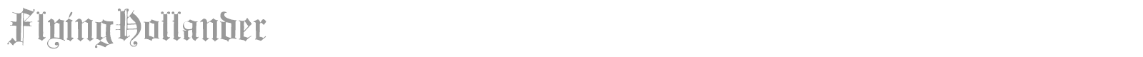 Flying Hollander font preview