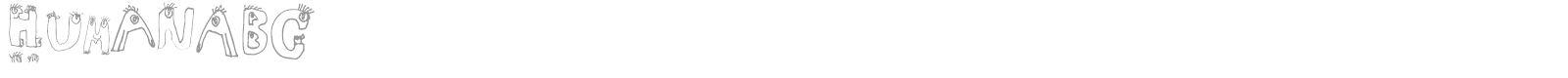 Human ABC font preview