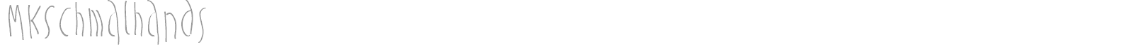 MK Schmal Hands font preview