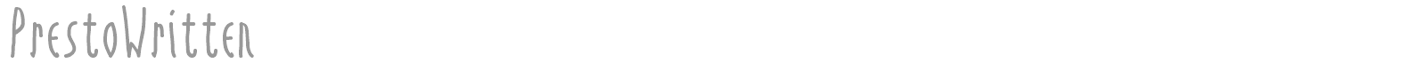 Presto Written font preview