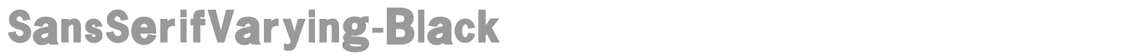 Sans Serif Vary Black font preview