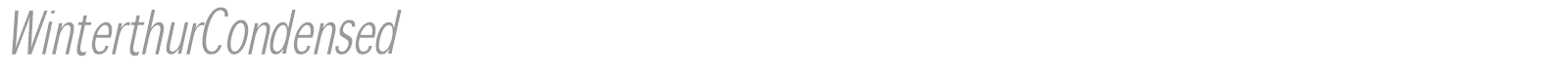 Winterthur Condensed Oblique font preview