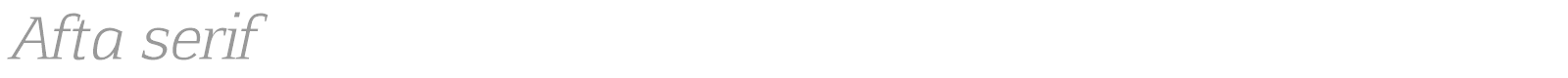 Afta Serif font preview