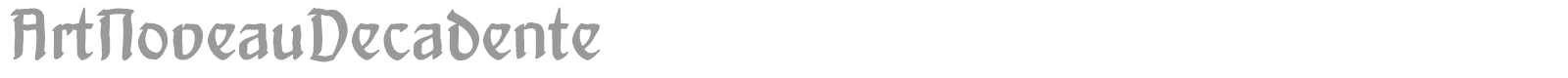 Art Nouveau Decadente font preview