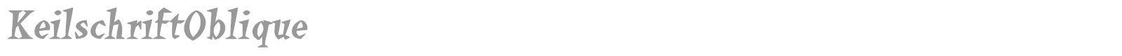 Keilschrift Oblique font preview