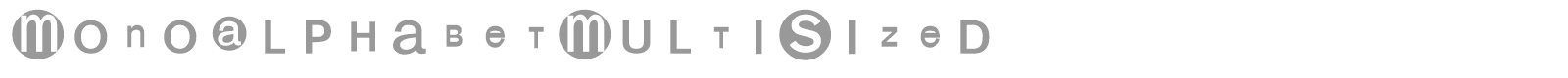 Mono Alphabet Multi Sized font preview