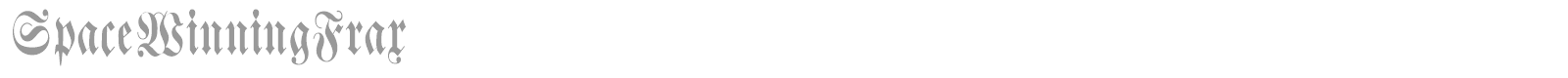 Space Winning Frax font preview
