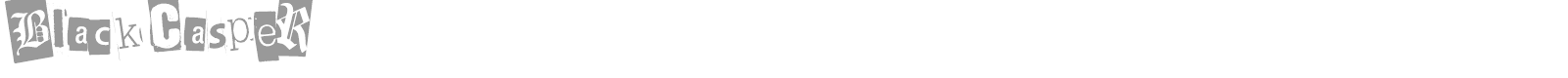Black Casper font preview