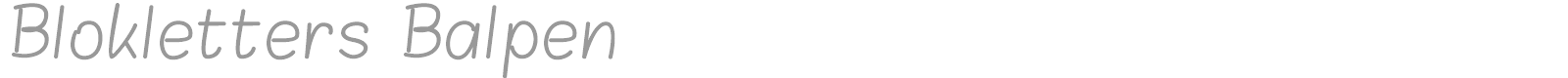 Blokletters font preview