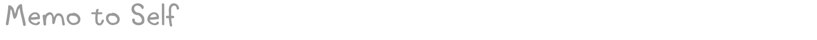Memo To Self font preview