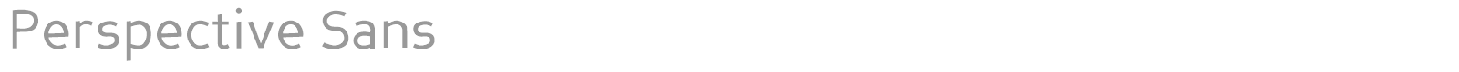 Perspective Sans font preview