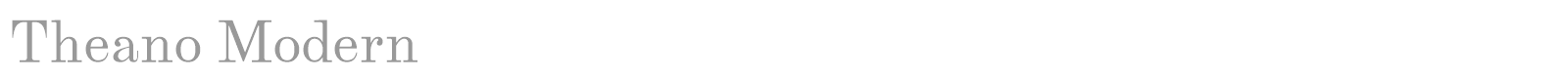 Theano Old Style font preview