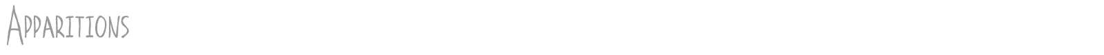 Apparitions font preview