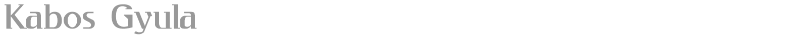 Kabos Gyula font preview