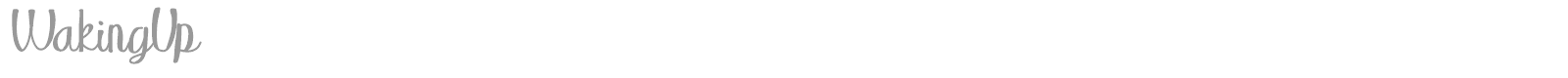 Waking Up font preview