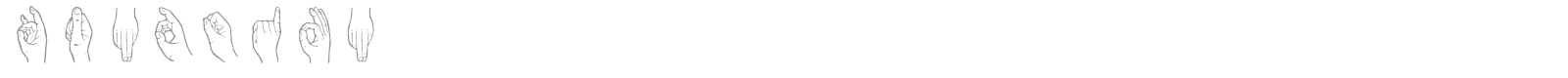 Hand Sign font preview