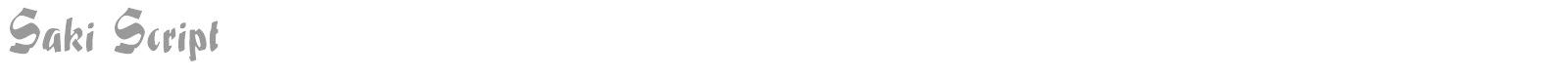 Saki Script font preview