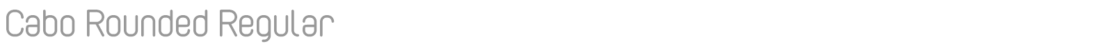 Cabo Rounded font preview
