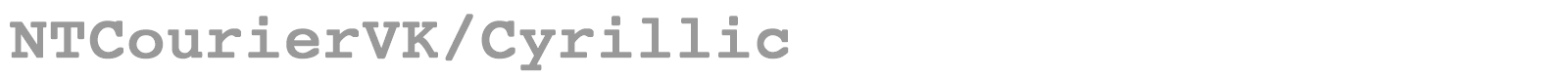 NTCourierVK/Cyrillic font preview