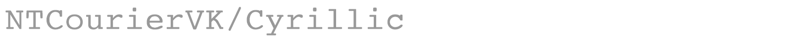 NTCourierVK/Cyrillic font preview
